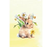 Bunny & Daffodils Notebook Easter Gift Spring Present A5 Notes Journal Note Pad Diary Composition School College University: 100-page cute yellow and ... students, men and women who love rabbits