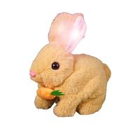 Bunny di Pasqua realistico - Coniglio interattivo, movimenti elettrici | Giocattolo da compagnia peluche attivato dal suono, salto e contrazioni del naso, regalo di compleanno per bambini, animale rea