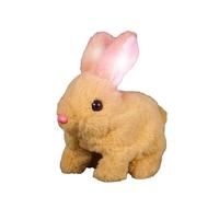 Bunny di Pasqua realistico - Coniglio interattivo, movimenti elettrici | Giocattolo da compagnia peluche attivato dal suono, salto e contrazioni del naso, regalo di compleanno per bambini, animale rea