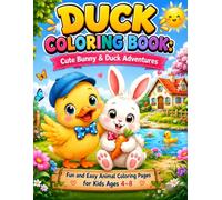 Bunny & Duck coloring Book: Cute Animal Adventures for Kids Ages 4-8
