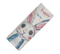 Bunny Ear Foot Lily Rabbit Earars Happy Easter stampato tappetino da yoga da viaggio pieghevole leggero per esercizio, gomma naturale antiscivolo, con tappetino da yoga tapete para ejercicio 180,3 x