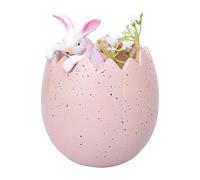 Bunny Easter Eggs | Cute Tiny Bunny in Egg Figurine | Sculture e statue da giardino artigianale, 12 cm, animale di Pasqua in resina per la casa e il giardino