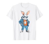 bunny face happy easter day tee cute rabbit sunglasses Maglietta