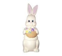 Bunny Figurine - Weatherproof Cute Home Decor | Easter Rabbit Small Figurine per Office Farmhouse Desk Table Yard Patio Porch Holiday Party, Resin Animal Sculpture Garden Statua Ornament Set