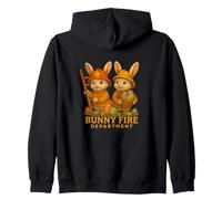 Bunny Fire Department Design Pasqua Bambini Felpa con Cappuccio