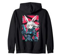 Bunny Girl Techwear Harajuku Anime Manga Cyberpunk Estetica Felpa con Cappuccio