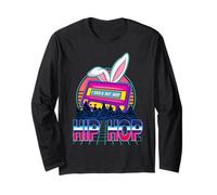 Bunny Hip Hop Vintage Cassette Retro Mixtape Rabbit Easter Maglia a Manica