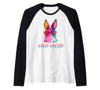 Bunny Hiphop con Occhiali da Sole Bubblegum Coniglio Maglia con Maniche Raglan
