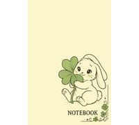 Bunny Hugging a Lucky Clover Notebook 6x9" Corner Illustrated Blank Note, Hardcover, 120 Pages- ChinguLuck Collection: A Cute Blank Hardcover Notebook ... Teens, Adults, Stationery Lovers & Collectors