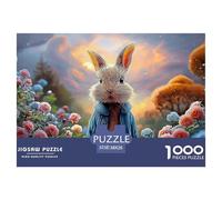 Bunny in A Blue Coat Peter Rabbit Standing 1000 Pezzi Cartoncino Premium Set Di Puzzle Bunny Impossibilmente Difficile Giocattolo Di Compleanno Puzzle Per Adulti E Bambini 38x26cm/1000pcs