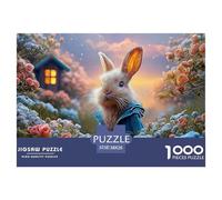 Bunny in A Blue Coat Peter Rabbit Standing 1000 Pezzo Cartoncino Premium Set Di Puzzle Bunny Anti-stress Giocattolo Di Compleanno Puzzle Per Adulti E Bambini 38x26cm/1000pcs