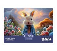 Bunny in A Blue Coat Peter Rabbit Standing 1000 Pezzo Cartoncino Premium Set Di Puzzle Bunny Anti-stress Giocattolo Di Compleanno Puzzle Per Decorazione Domestica 70x50cm/1000pcs