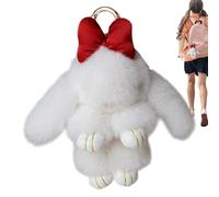 Bunny Keychain - Keyring | Plush Bunny Keychain | Easter Rabbit Keychain Plush Pendant, Women Seasonal Bag Ornaments, Commuting Traveling Purse Pendant Bunny, Peluche Toy For Backpack, School Bag