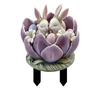 Bunny Lawn Stake, Bunnies Eggs Pasqua Yard Stake, acrilico grazioso giardino di coniglietti - Inserti per prato all'aperto, piante - Barattoli decorativi impermeabili per feste