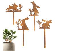 Bunny Lawn Stakes - Cute Bunny Stake For Garden | Inserto Per Vaso Di Fiori Decorativi In ferro Battuto, Adatto Alla Disposizione Dei Fiori Da Giardino All'aperto E Alla Piantagione Di