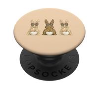 Bunny Leopard Ribbon Happy Easter Spring Egg Hunt PopSockets PopGrip Adesivo