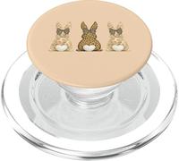 Bunny Leopard Ribbon Happy Easter Spring Egg Hunt PopSockets PopGrip per MagSafe