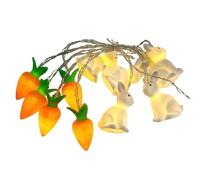 Bunny Light - Decorazione Coniglietto Da 6 Metri | Ghirlanda LED Carota - Stringa Luminosa Decorativa In Morbida Da 400 G Alimentata A Batteria Con Forme Di Carota Crea Una Luce Calda Per Pasqua