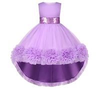 BUNNY LULU Filles Robe inclinée épaule Demoiselle d’honneur Princesse Bal