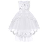 BUNNY LULU Filles Robe inclinée épaule Demoiselle d’honneur Princesse Bal