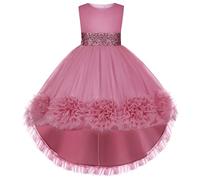 BUNNY LULU Filles Robe inclinée épaule Demoiselle d’honneur Princesse Bal