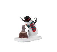 Lemax- Coniglietto Christmas Village Accessory: Bunny Makes a Friend, Tinta Unita, Multicolore, 34092