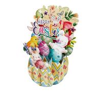 Bunny Pasqua - Biglietti di congratulazioni 3D orientali, primavera 3D Vacation Grateful Note | Pasqua grazie al coniuge