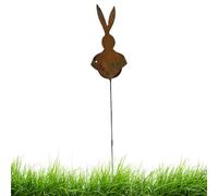 Bunny Planter - Rustic Windproof Flower Pot, Decorative Garden Sign, Easter Yard Ornament | Outdoor Farmhouse Pathway Lawn Landscape Bonsai Planting Celebration Party Decor Accessory