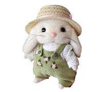 Bunny Plush │ Giocattoli morbidi a forma di animali | Coniglio borchiato da 15,5 cm │ Cute Christmas Birthday Mini Hare Decoration Small Easter Basket Filler Nursery Keepsake Playtime Set
