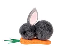 Bunny Plush Hair Clip, Cute Stuffed Bunny Carrot Hairpin, Elastic Lavish, Animal Accessories, Soft and Adorable Design, Durable Metal & Plush Material (8x6.5cm), Perfect for Women and Girls