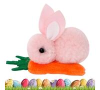 Bunny Plush Hair Clip, Cute Stuffed Bunny Carrot Hairpin, Elastic Lavish, Animal Accessories, Soft and Adorable Design, Durable Metal & Plush Material (8x6.5cm), Perfect for Women and Girls