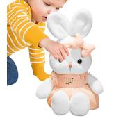 Bunny Plush - Soft Rabbit Pluce, elegante design | Giocattoli coccole soffici per coccolare, cuscino in peluche di coniglio, gioco e regalo, peluche animali con fasce per bambini, giocattoli compagni