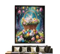 Bunny Puzzles for Adults - 27,5 x 19,7 inch Vibrant Jigsaw, 1000 pezzi Easter Bunny Puzzle for Home Activity, Farmhouse Wall Art, Relaxation, Stress Relief, Holiday Celebration and Decorative Display