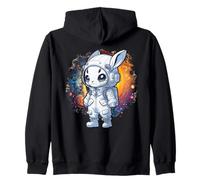 Bunny Rabbit Astronaut Casco Space Suit Ragazze Grafica Felpa con Cappuccio