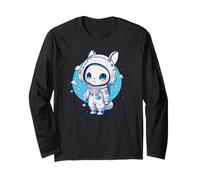 Bunny Rabbit Astronaut Casco Space Suit Ragazze Grafica Maglia a Manica