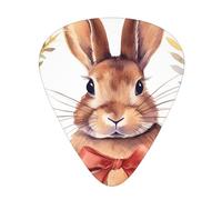 Bunny Rosette 12 plettri per chitarra, spessore 0,46 mm/0,71 mm/0,96 mm, con custodia, per chitarra acustica-elettrica, ukulele, basso