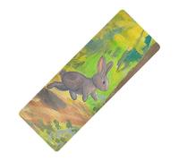 Bunny Safari Path stampato sottile tappetino da yoga antiscivolo per esercizio, gomma naturale antiscivolo, con copertura per borsa da yoga tapete para ejercicio 180,3 x 66 cm