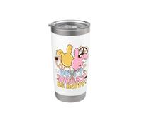 Bunny Saying Don't Worry Be Hoppy Rabbit Pun Bicchiere termico in acciaio inox doppia parete