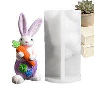 Bunny Silicone Mold, 3D Epoxy Resin Ornament Craft Mold, compatto e facile da usare, argilla Bunny Molder for Art, Holiday, Wedding, Party, Tavolo, Room, Home Decor, Soap, Chocolate, Candle Making