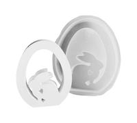Bunny Silicone Mold - Coniglio Candle For Resin Casting, Easter Egg DIY Craft Tool Durable Flessibile Accessory| Crafts Epoxy Molds With non-stick Design Candle Dessert Fondant Cake