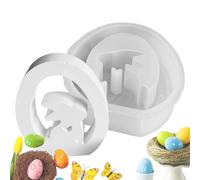 Bunny Silicone Mold - Coniglio Candle For Resin Casting, Easter Egg DIY Craft Tool Durable Flessibile Accessory| Crafts Epoxy Molds With non-stick Design Candle Dessert Fondant Cake