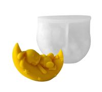 Bunny Soap Molds, Moon Rabbit Silicone Molds, Resin Casting Crafting Tools, Flexible Epoxy Plaster Mould, Easy Candle Making, Perfect Desk Decor for Home Decoration Clay Craft
