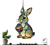 Bunny Suncatcher Ornament - Carino acrilico per finestre decorative, Easter Egg Hanging | Colorful Light Catching Decorative Display Ornament Accessory Gift Piece For Women Men Mom Home Garden Window
