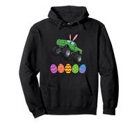 Bunny T-Rex Monster Truck Jumping Easter Eggs Toddler Kid Felpa con Cappuccio