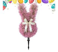 Bunny Topiary, Bunny Shaped Topiary Trees, Artificial Valentine's Day Decoration, Artificial Outdoor Decor, Faux Topiarys With Ground Spike For Home Apartment Garden Office Coffee Shop