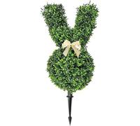 Bunny Topiary Green Artificial Bunny Shaped Topiary Tree Pot Easter Bunny Plant Easter Boxwood Topiaries Plant for Easter Porch Decor Outdoor/Indoor 90 Decorazione Legno (Green, One Size)