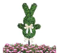 Bunny Topiary - PC 35,43 in Boxwood Decor Artificial Bunny Shape | Maintenance-Free and Realistic Greenery Sculpture, Easter Bunnys Decoration For Home, Garden, Patio, Lawn, Backyard, Office
