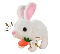 Bunny Toys - 6.7in saltare giocattolo coniglietto | Giocattoli interattivi di Pasqua, conigli elettronici che danzano giocattoli con suono, bambola di coniglio delle orecchie Wiggle Fun, a batt
