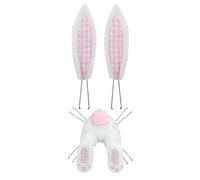 Bunny Wreath Attachment - ABS Cloth 30x24cm | Wreath Sign Bunny Ear Decoration | Easter Front Door Hanging Decor For Spring Holiday Party Indoor Outdoor Home Wall Door