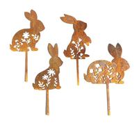 Bunny Yard Stakes | Simpatico Coniglietto Per Il Giardino - Inserto Per Vaso Di Fiori Decorativi In ferro Battuto, Adatto Alla Disposizione Dei Fiori Da Giardino All'aperto E Alla Piantagione Di Erb